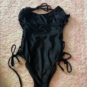 Black One Piece Bathing Suit!